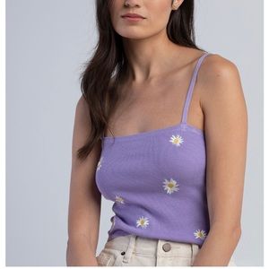 Purple daisy tank top